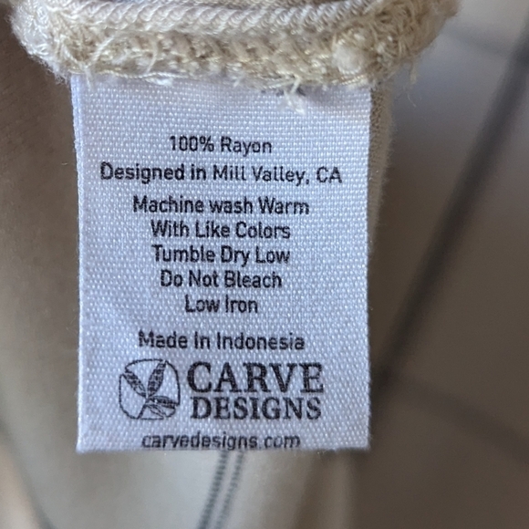 Carve Designs Hammond Tunic Long Sleeve Windowpane Longline Blouse XS Coastal - Picture 9 of 10